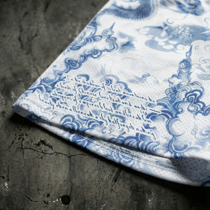 PORCELAIN DRAGON MESH SHORTS (WHITE)