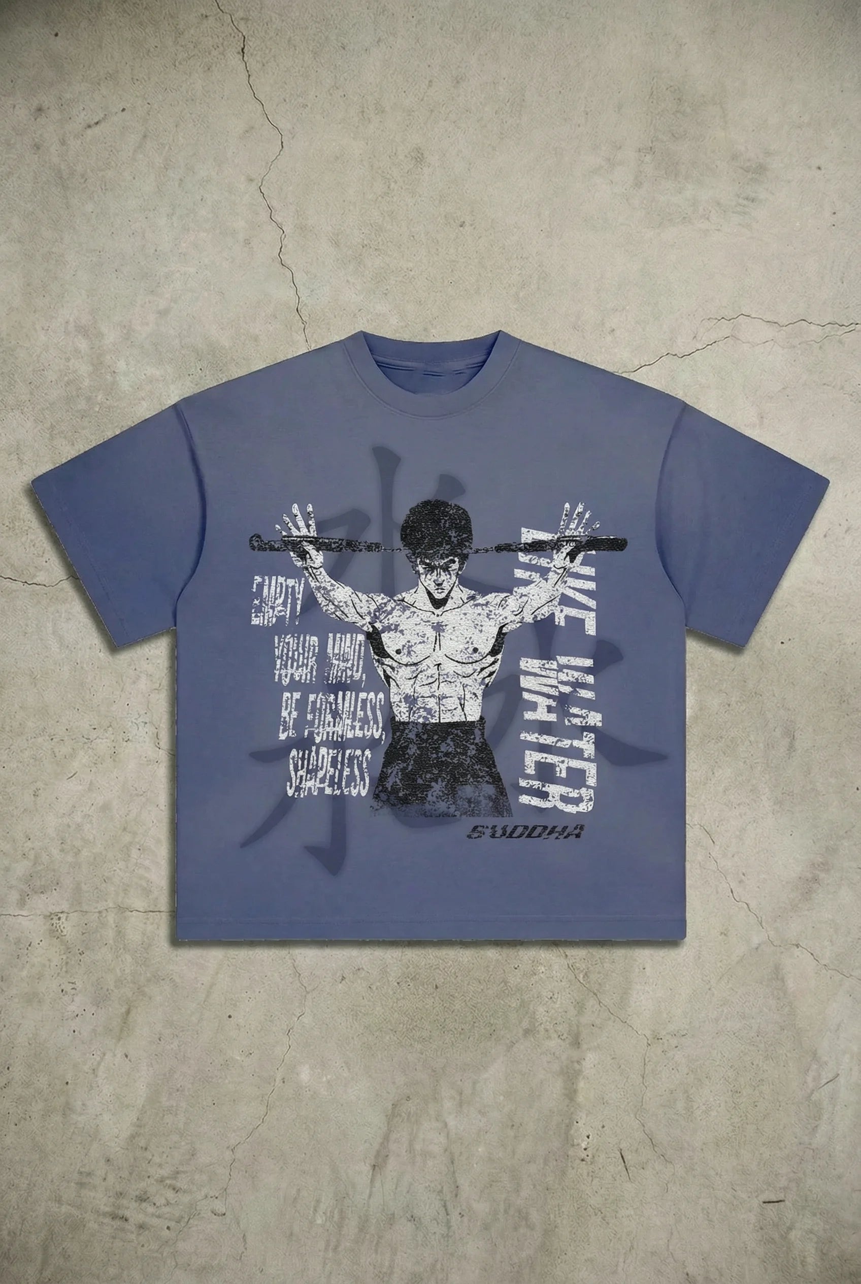 BRUCE LEE TEE (ASHY BLUE)