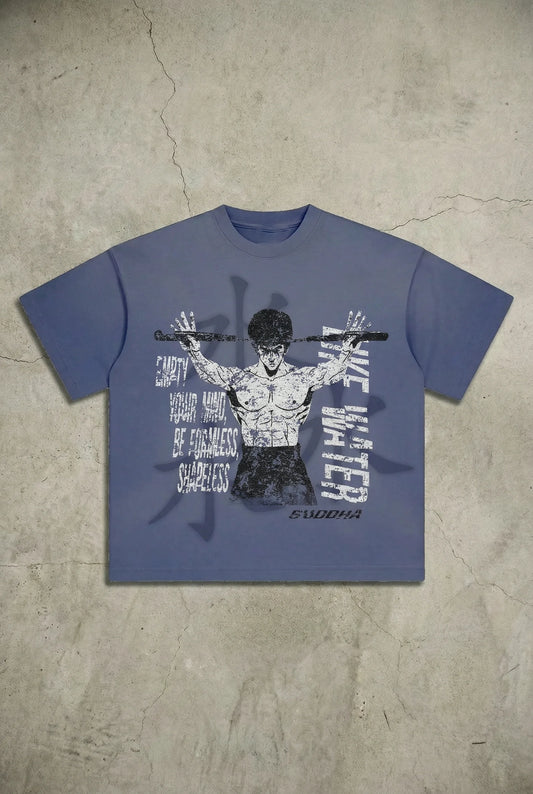 BRUCE LEE TEE (ASHY BLUE)